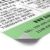 モダンはっきりしたワインバー/ワイナリー広告ズ ポスター (角)