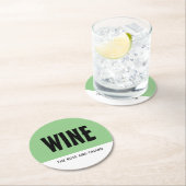 モダンはっきりしたワインバー/ワイナリー ラウンドペーパーコースター (インサイチュ)
