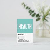 モダンはっきりした健康食品店名刺 名刺 (スタンド正面)