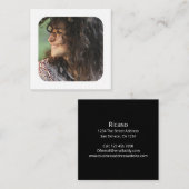 モダンはっきりした写パーソナライズされた真 スクエア名刺 (正面/裏面)