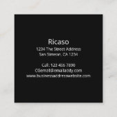 モダンはっきりした写パーソナライズされた真 スクエア名刺 (裏面)