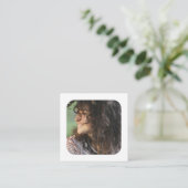 モダンはっきりした写パーソナライズされた真 スクエア名刺 (スタンド正面)