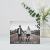 モダンはっきりした写真の日付の変更 ポストカード (スタンド正面)