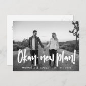 モダンはっきりした写真の日付の変更 ポストカード (正面/裏面)