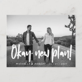 モダンはっきりした写真の日付の変更 ポストカード