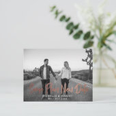 モダンはっきりした写真の日付の変更 ポストカード (スタンド正面)