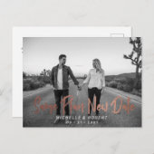 モダンはっきりした写真の日付の変更 ポストカード (正面/裏面)