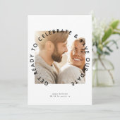 モダンはっきりした写真の準備を祝す セーブザデート (スタンド正面)