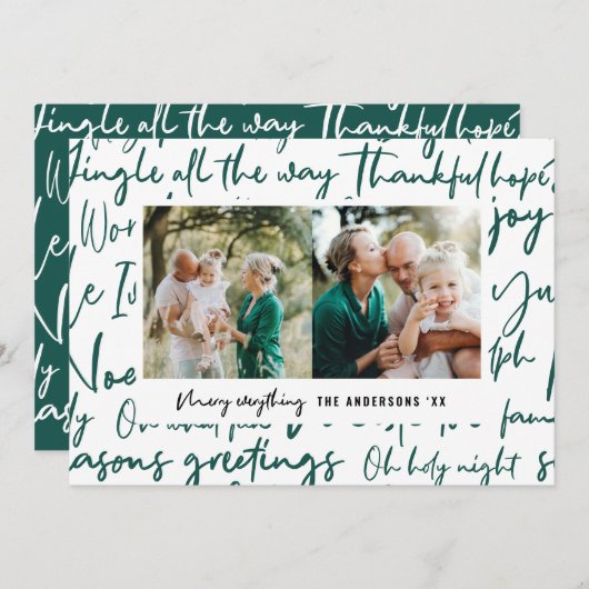 モダンはっきりした写真 シーズンカード (正面/裏面)