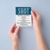 モダンはっきりした写真、写真家 チラシ (手)