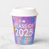 モダンはっきりした卒業パーソナライズされた会 紙コップ (正面)