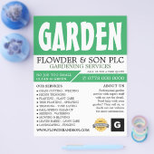 モダンはっきりした園芸業 チラシ (シングル)