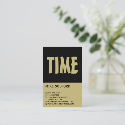 モダンはっきりした学者 名刺 (スタンド正面)