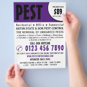 モダンはっきりした害虫駆除広告の チラシ (手)