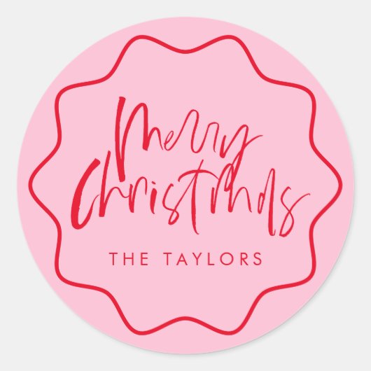 モダンはっきりした封筒用シール ラウンドシール (正面)