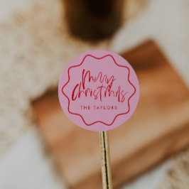 モダンはっきりした封筒用シール ラウンドシール