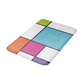 モダンはっきりした幾何カラフル バスマット (アングル)