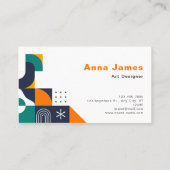 モダンはっきりした幾何学色 名刺 (裏面)