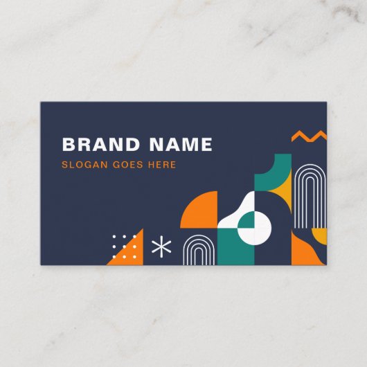 モダンはっきりした幾何学色 名刺 (正面)