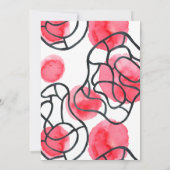 モダンはっきりした抽象芸術模様16th誕生日パーティー 招待状 (裏面)