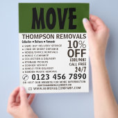 モダンはっきりした撤去広告会社 チラシ (手)