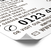 モダンはっきりした撤去広告会社 ポスター (角)