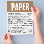 モダンはっきりした文具、事務用品 チラシ (手)