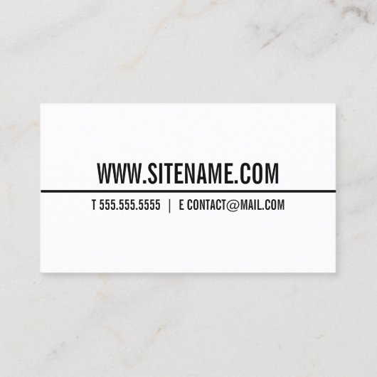 モダンはっきりした文字 名刺 (裏面)