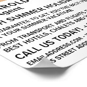 モダンはっきりした旅行代理店広告の ポスター (角)