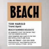 モダンはっきりした旅行代理店広告の ポスター (正面)