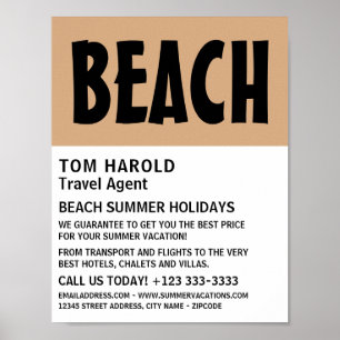 モダンはっきりした旅行代理店広告の ポスター