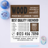 モダンはっきりした材・木材・木材広告ヤード チラシ (シングル)