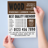 モダンはっきりした材・木材・木材広告ヤード チラシ (手)