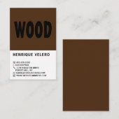 モダンはっきりした材・木材・木造ヤード 名刺 (正面/裏面)