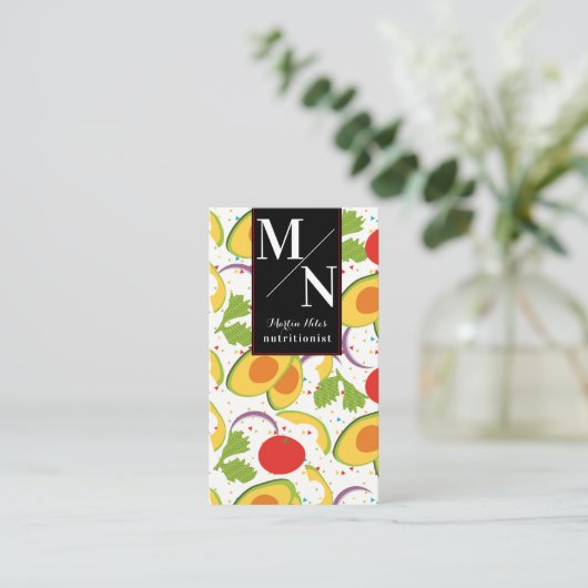 モダンはっきりした栄養士 名刺 (スタンド正面)