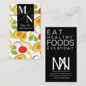 モダンはっきりした栄養士 名刺 (正面/裏面)