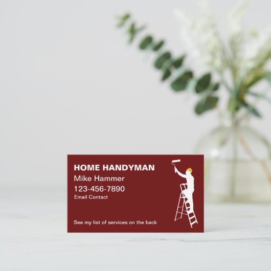 モダンはっきりした男らしHandyman名刺 名刺 (スタンド正面)