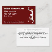 モダンはっきりした男らしHandyman名刺 名刺 (正面/裏面)