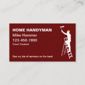 モダンはっきりした男らしHandyman名刺 名刺 (正面)