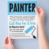 モダンはっきりした画家&デコレータ広告ーズ チラシ (手)