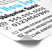 モダンはっきりした画家&デコレータ広告ーズ ポスター (角)