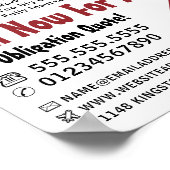 モダンはっきりした画家&デコレータ広告ーズ ポスター (角)