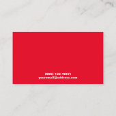 モダンはっきりした白黒とレッドタイポグラフィDJ 名刺 (裏面)