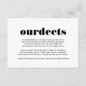 モダンはっきりした白黒の詳細詳細 エンクロージャーカード (正面)