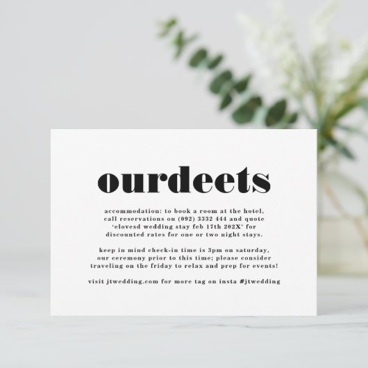 モダンはっきりした白黒の詳細詳細 エンクロージャーカード (スタンド正面)