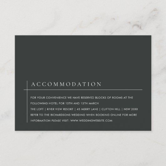 モダンはっきりした白黒タイポグラフィ エンクロージャーカード (正面)