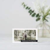 モダンはっきりした白黒パーソナライズされた 名刺 (スタンド正面)