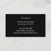 モダンはっきりした白黒パーソナライズされた 名刺 (裏面)