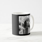 モダンはっきりした白黒卒業 コーヒーマグカップ (正面右)