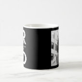 モダンはっきりした白黒卒業 コーヒーマグカップ (中央)